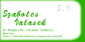 szabolcs valasek business card